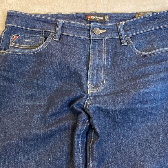 Southpole Woman's Jeans 32x32 Skinny Fit Dark Wash Denim Cotton/Polyester Blend - Picture 8 of 16